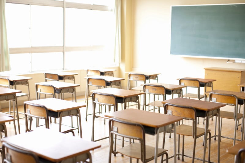 photo of newly painted school classroom